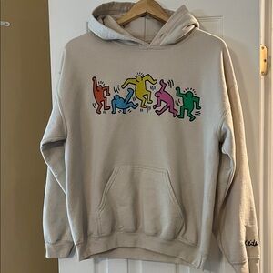 Keith Haring Signature Beige Sweatshirt